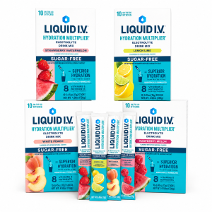 Liquid I.V. Sugar-Free Hydration Multiplier - Vegan Electrolyte Powder Sticks (10/14 ct)