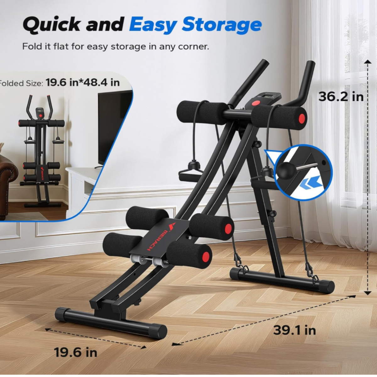 MERACH Dual Track Ab Trainer
