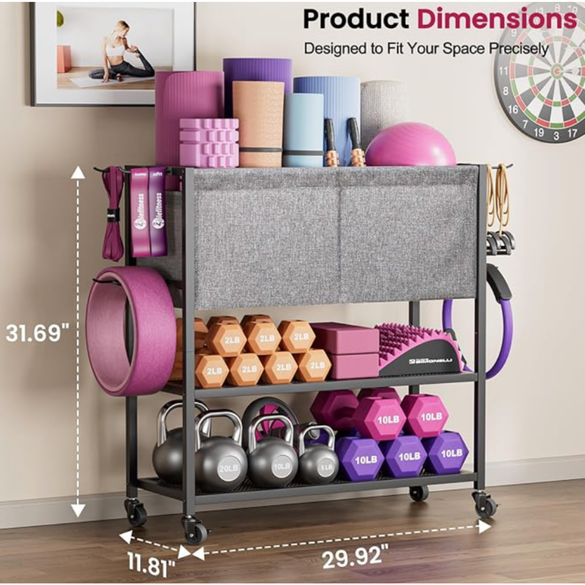 Vinaemo Tiered Storage Cart-Large
