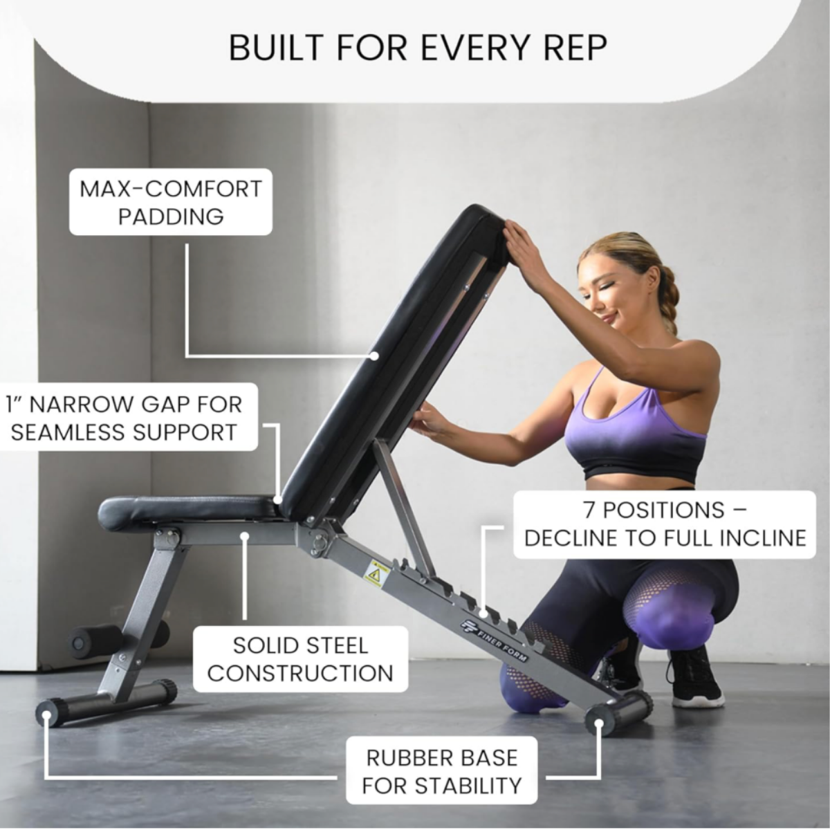 FF FINER FORM Adjustable Weight Bench