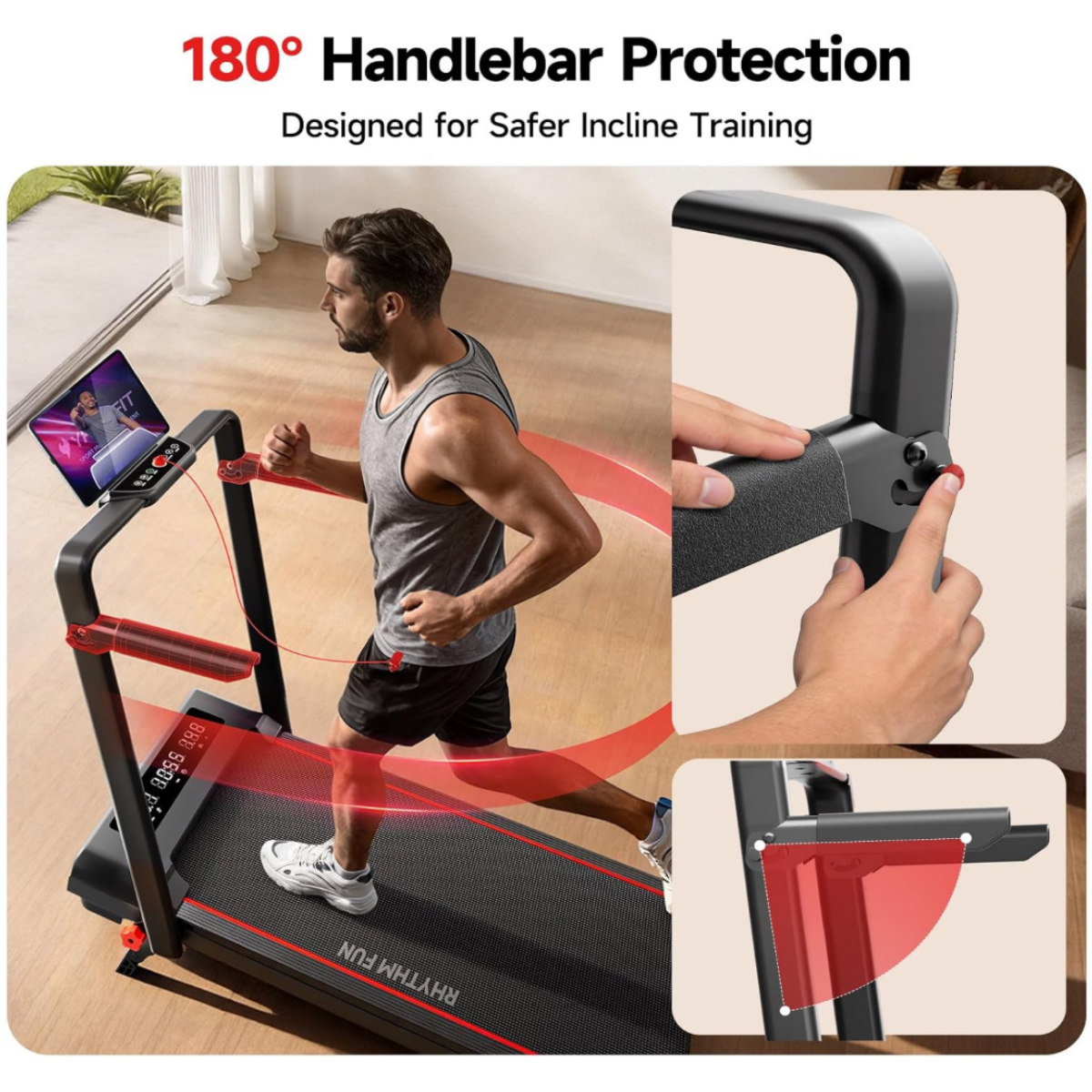 RHYTHM FUN Walking Pad Treadmill