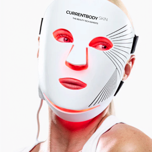 CurrentBody Skin LED Light Therapy Mask Series 2 featuring red light, near-infrared, and deep near-infrared technology for skin rejuvenation and wrinkle reduction.
