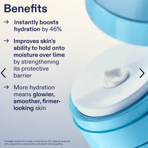 Skinfix skincare graphic highlighting clinically proven hydration benefits, improved moisture retention, and stronger skin barrier function with Triple Lipid-Peptide Cream.